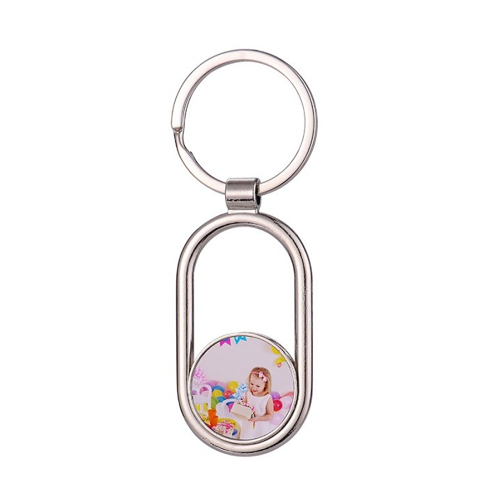 Doule-Sided Sublimation Metal Keyring Personalized Keychain For Sublimation Photos Printing
