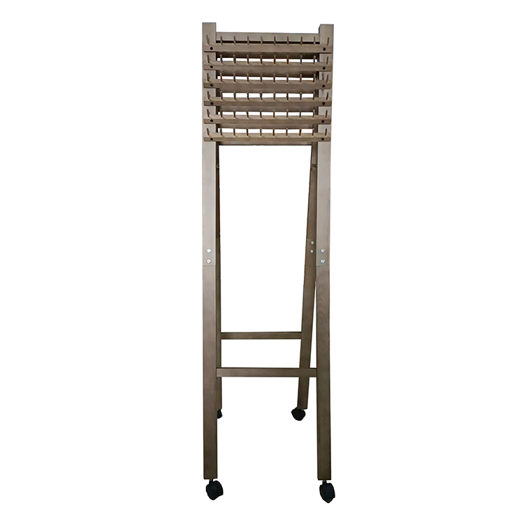 Braid Wooden Shop Display Stands Display Wooden Stand With Casters For Store
