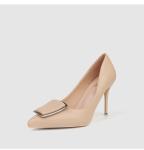 ZM008 929-40 Square Buckle Single Shoes Women 2020 Spring New Women'S Shoes