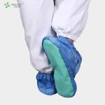 ESD anti-static cleanroom shoes cover with PVC soft sole anti-slip blue color