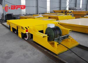 China 25 Tons Retractable Cable Motorized Transfer Trolley Rail Car Mover For Steel Mill Transfer on sale