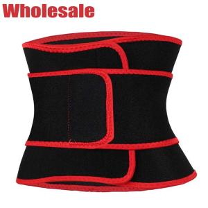 China Double Velcro Waist Trimmer Belt Workout Waist Trainer Sweat Belt factory