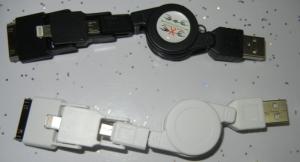 China 3 in 1 Roundbocs Date Cable, stretching out and drawing back factory