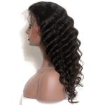 150 Density Braided Full Lace Human Hair Wigs Brazilian Deep Wave
