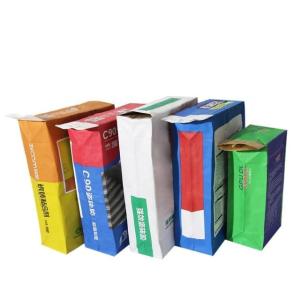 China Pine Pellets Dispersible Pasted Valve Multiwall Paper Bags Flexo Printing factory
