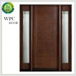 Composite Dual Glass WPC Sliding Door Residential PVC laminted Surface Finishing