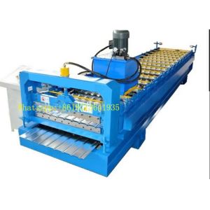 China Multi Rib Roof Touchscreen Trapezoidal Roll Forming Machine Plc on sale