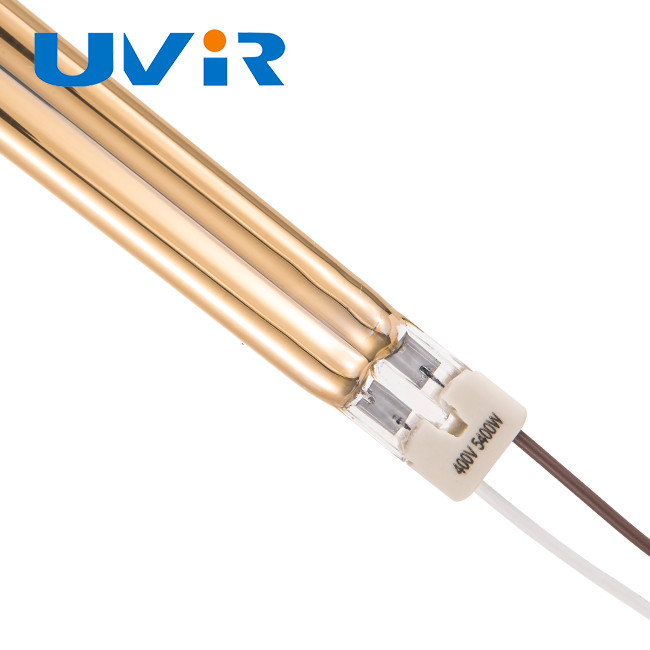 Short Wave Quartz Heat Lamp 400V 5400W 11x23mm Gold Reflector