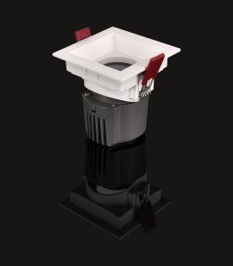 China COB Light Source 3W Dimmable LED Spotlight Anti Glare Square factory
