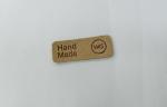 Embossed Logo Microfiber PU Leather Patches Washable Labels Sew On Clothing