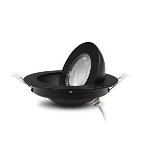 China Matt Black Recessed Dimmable LED Downlights 3.5inch 9w 2700k Round factory