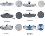 200 Diameter Abs Plastic Rainfall High Pressure Round Shower Head Fixed Mount