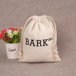 China Durable Organic Cotton Canvas Drawstring Bag Wash In Cold Water Rectangle factory