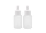 Flat Shoulder Essential Oil Bottle Empty Glass White Cosmetic Dropper Bottle