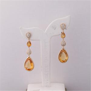 China 18K Yellow Gold Serpent Boheme 4 Motifs Earrings Citrine Pendant Earrings XS and L Motifs Ref JCO01279 factory