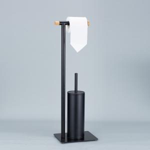 China Metal Cup Standing Bathroom Toilet Brush And Holder Customized Logo factory