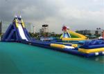 Amusement Park Huge Inflatable Water Slide 0.55mm Thickness PVC Material