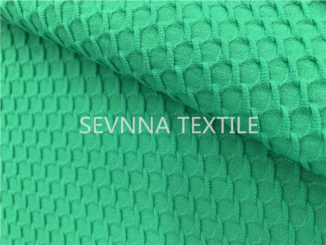 Mint Green Texture Poly Yarn Recycled Swimwear Fabric Repreve Spandex