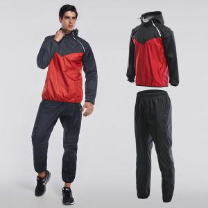 China Black And Red Running Wear With Zipper Closure XL , XXL , XXXL Size factory