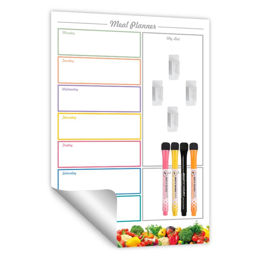 Soft Whiteboard Sheets Reusable Calendar Planner Self Sticky Weekly Planner 17x11'' 17x13''
