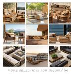 Villa Patio Furniture Outdoor Sofa Garden Sets with Teak Frame and Waterproof