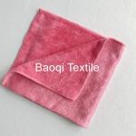 Rose 300gsm solid microfiber shiny dish rags，tea loop towels wipes,double side