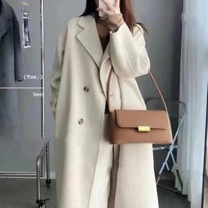 China Winter Mongolian Cashmere Overcoat Luxury Ladies Long Alpaca Wool Trench Coat Women 100% Wool Cashmere Handmade Coat for Women factory