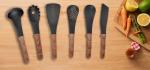 Elevate 6-Pieces Non-stick Kitchen Utensil Set Wooden Handle and Heat-Resistant