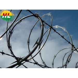 China Lay Flat High Security Razor Sharp Barbed Wire Galvanized factory