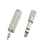 1/ 4 Inch Male to 3.5 mm Female Stereo Adapter Plus Termination Style