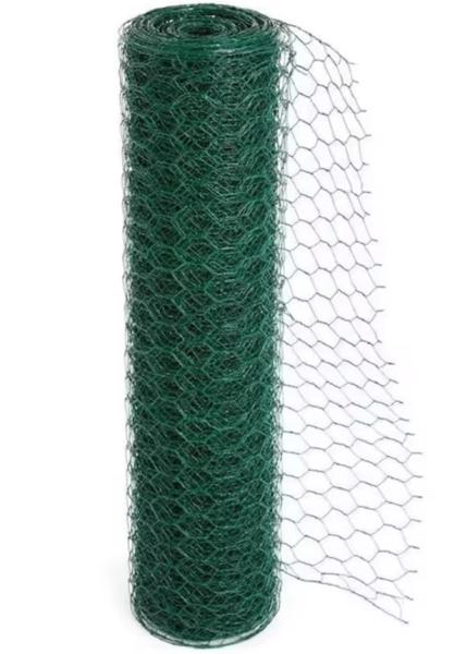 Lowest price China direct factory pvc coated hexagonal wire mesh green plastic