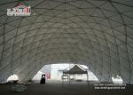 40m Diameter White Geodesic Dome Tents With Transparent Window