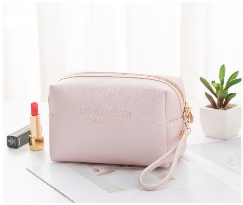 Simple Style Zipper PU Cosmetic Bag Three Piece Set