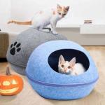 Eco-friendly Breathable Cute Detachable Egg Shape Dog Cat Cave Bed for Pet