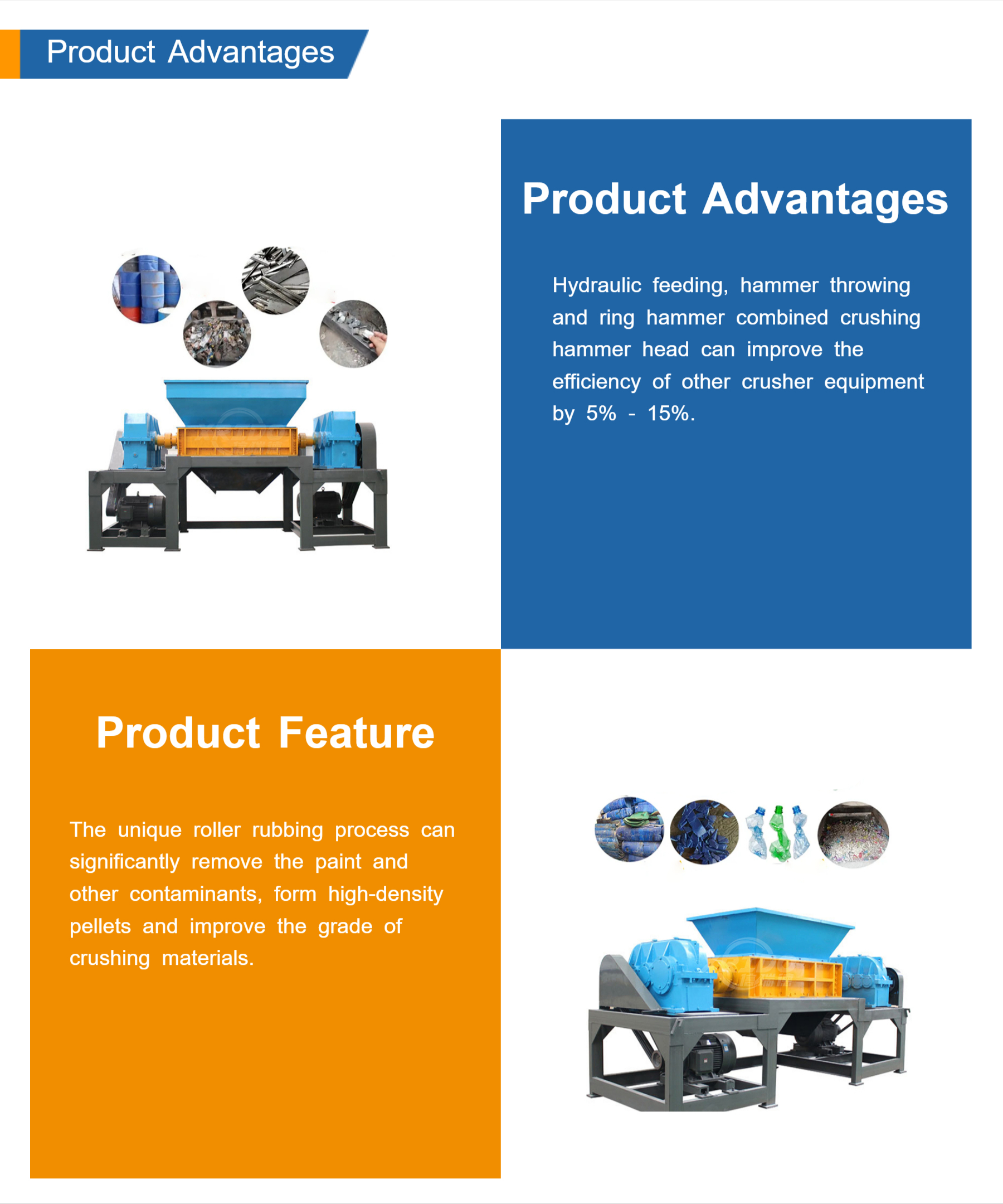 Car Shell Copper Cable Wire Iron Stainless Aluminum Cans Steel Metal Shredder Machine Scrap for Waste Metal Crusher