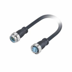 China Rail Transit Mini Change Connector Unshielded Male To Female Black 5 Pin A Code Cable factory