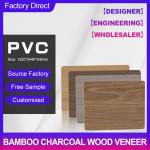 Bamboo Charcoal Wood Veneer 1220*2440*5/8mm Flame Retardant Bamboo Charcoal Wood