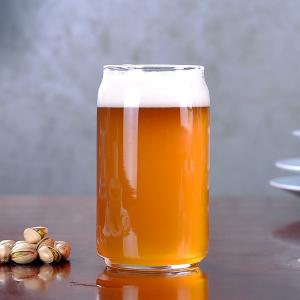 China Can Shaped Custom Beer Glass , Machine Made 20oz Personalised Pint Glass factory