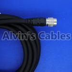 Power I/O Cat6 M12 Cable Assembly HRS 12 Pin Hirose Female Open Twisted For