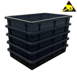 China PP Anti-Static Component Storage ESD Container Tray Pallet Bin Anti-Static Conductive Boxes factory