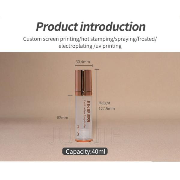 40ml Manufacture Plastic Airless Pump Bottle Serum Lotion Pump Dispenser Vacuum Airless Bottle