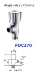 Kitchen Ceramic White Chrome Plated Plastic Angle Valve
