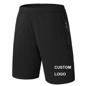 China Quick Dry Breathable Men Workout Shorts Blank Biker Shorts With Zipper Pockets factory