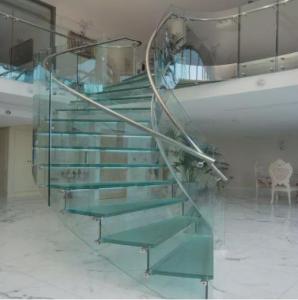 China 3D Curved Tempered Glass Curtain Wall Safety Bent Laminated Glass Clear Curved Balcony Railing Glass 3mm 4mm 5mm 6mm 8mm 9mm 10mm factory