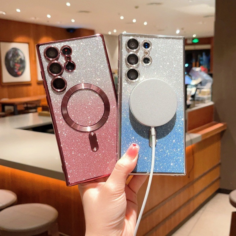 TPU Electroplate Magsafe Magnetic Mobile Case Skin Friendly For IPhone Samsung