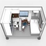 Mini Modular Hotel Office Warehouse School Hospital Apartment Apple Cabin House