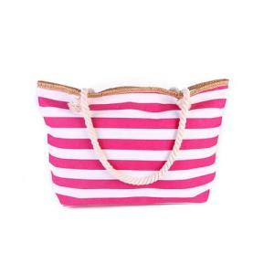 China Custom Shopping bags With Cotton Rope Handle Red Striped 43*37*12 cm factory