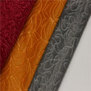 China Washable Sofa Cloth Fabric Embossed Microfiber Fabric Modern Design factory