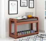 Multifunctional Entryway Shoe Bench Seat Shoe Rack Organizer 2 Tiers