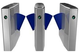 China IC Card, Barcode Versatile Flap Time Attendance Self-checking Swing Arm Barrier Motor Gate factory